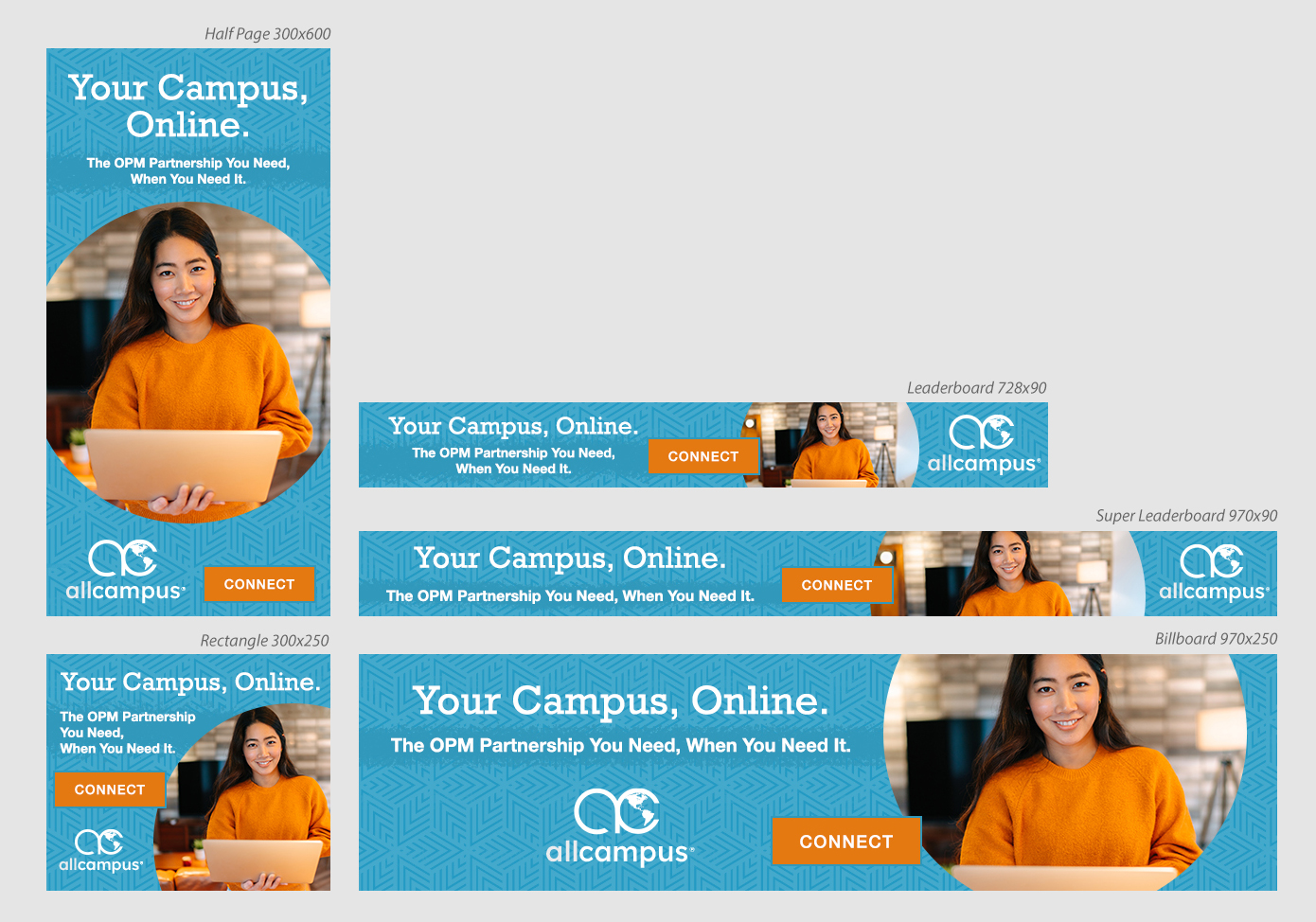 Display Banners - Your Campus, Online - Primary Blue