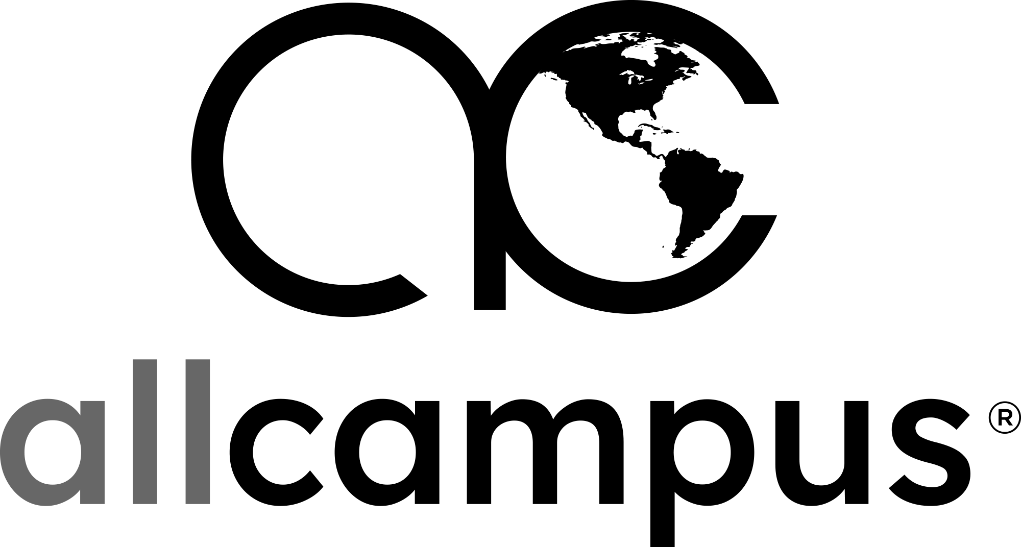 AllCampus Primary Logo - Grayscale
